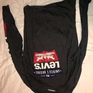 Levi’s Dark Grey Logo Long Sleeve Shirt